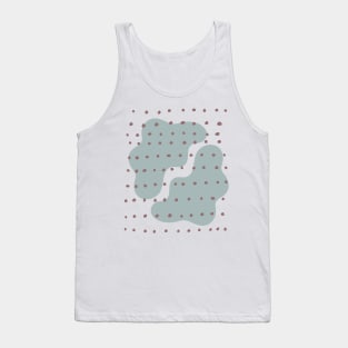 Contemporary Abstract Shapes Dots Pastel Colors Minimalist  design Tank Top